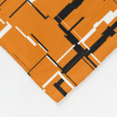 COOL Oranje zwart wit Fleece Deken (Hoek)