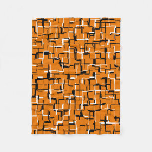 COOL Oranje zwart wit Fleece Deken