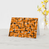 COOL Oranje zwart wit Kaart (Gele Bloem)