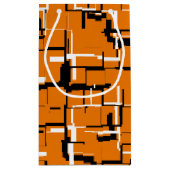 COOL Oranje zwart wit Klein Cadeauzakje (Achterkant)