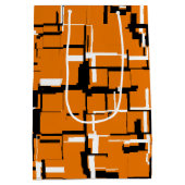 COOL Oranje Zwart Wit Medium Cadeauzakje (Achterkant)