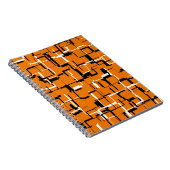 COOL Oranje zwart wit Notitieboek (Rechterzijde)
