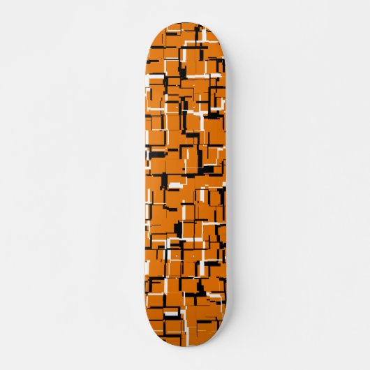 COOL Oranje zwart wit Persoonlijk Skateboard (Voorkant)