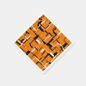 COOL Oranje zwart wit Servet (Hoek)