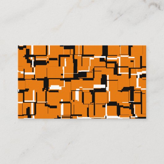 COOL Oranje zwart wit Visitekaartje (Voorkant)