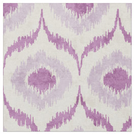 Cool orchid paars en white ikat tribal patroon stof