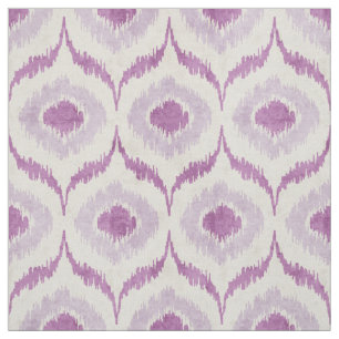 Cool orchid paars en white ikat tribal patroon stof
