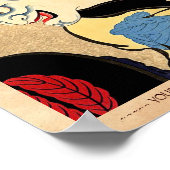 Cool orienta japanese kabuki acteur portret art. poster (Hoek)