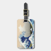 Cool oriëntaals Japanse Hokusai Fuji uitzicht land Bagagelabel (Voorkant verticaal)