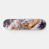 Cool oriental chinese sumi-e tijgerschilderkunst persoonlijk skateboard (Horizontaal)