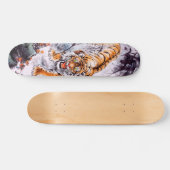 Cool oriental chinese sumi-e tijgerschilderkunst persoonlijk skateboard (Horizontaal)