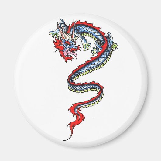 Cool Oriental Dragon-magneet Magneet (Voorkant)