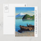 Cool oriental Hasui Kawase Fuji bootkunst Briefkaart (Voorkant / Achterkant)