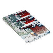 Cool oriental Hasui Kawase Winter-landkunst Magneet (Rechterzijde)