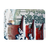 Cool oriental Hasui Kawase Winter-landkunst Magneet (Horizontaal)