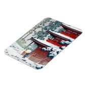 Cool oriental Hasui Kawase Winter-landkunst Magneet (Linkerzijde)