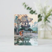 Cool oriental Hiroshi Yoshida Japanse shrine art Briefkaart (Staand voorkant)