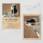 Cool oriental japan kabuki zwaardvechter visitekaartje (Voorkant / Achterkant)