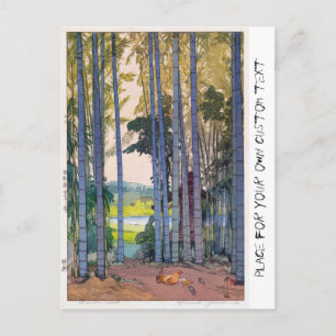 Cool oriental japan Yoshida Bamboo Forest art Briefkaart