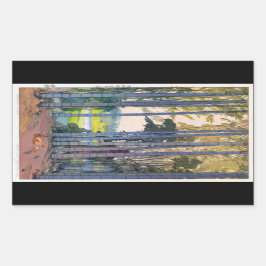 Cool oriental japan Yoshida Bamboo Forest art Rechthoekige Sticker