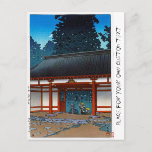 Cool oriental japanee Hasui Kawase night village Briefkaart