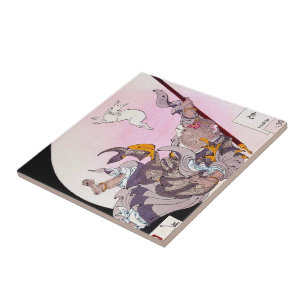 Cool oriental japanese aap God art Tegeltje