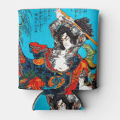 Cool oriental japanese Ancient Samurai Warrior Jo Blikjeskoeler (Voorkant)