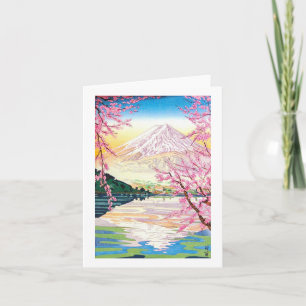 Cool oriental japanese Fuji spring cherry tree art Kaart