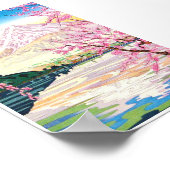Cool oriental japanese Fuji spring cherry tree art Poster (Hoek)