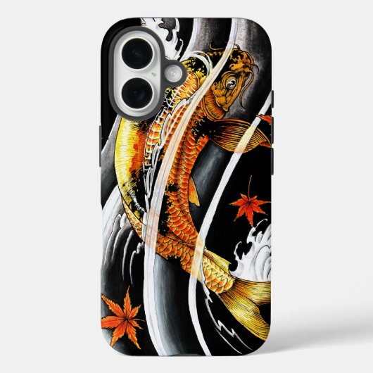 Cool oriental japanese Gold Lucky Koi Fish tattoo Case-Mate iPhone Case (Achterkant)