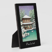 Cool oriental japanese Hasui Kawase winterscène Fotoplaat (Zijkant)