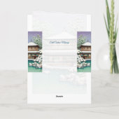 Cool oriental japanese Hasui Kawase winterscène Kaart (Achterkant)