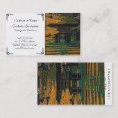 Cool oriental japanese herfstboshrine gate visitekaartje (Voorkant / Achterkant)