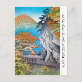 Cool oriental japanese herfstgebergte briefkaart (Voorkant)