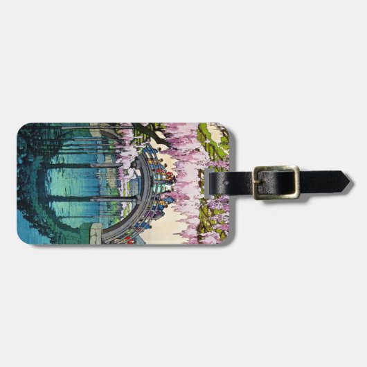 Cool oriental japanese Kameido Bridge Yoshida Bagagelabel (Voorkant horizontaal)