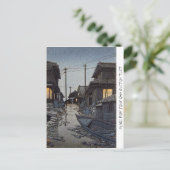 Cool oriental Japanese Kawase dorpslandschap Briefkaart (Staand voorkant)