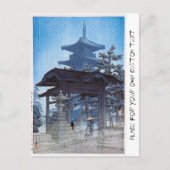 Cool oriental japanese Kawase Shrine entrart Briefkaart (Voorkant)