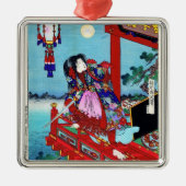 Cool oriental japanese klassieker Hero Warrior art Metalen Ornament (Voorkant)