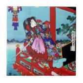 Cool oriental japanese klassieker Hero Warrior art Tegeltje (Voorkant)