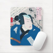 Cool oriental japanese kunichika samurai art muismat (Met muis)