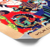 Cool oriental japanese kunichika samurai krijger poster (Hoek)