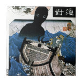 Cool oriental japanese Kuniyoshi zee demon art Tegeltje (Voorkant)