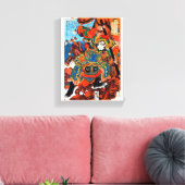 Cool oriental japanese legendarische held Samurai Canvas Afdruk (Insitu (Woonkamer))