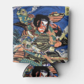 Cool oriental japanese legendarische krijger samur blikjeskoeler (Voorkant)