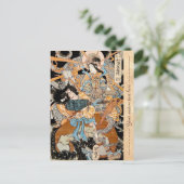 Cool oriental japanese legendarische krijger samur briefkaart (Staand voorkant)