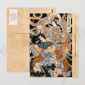 Cool oriental japanese legendarische krijger samur briefkaart (Voorkant / Achterkant)