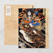 Cool oriental japanese legendarische krijger samur briefkaart (Voorkant / Achterkant)