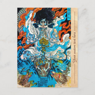 Cool oriental japanese legendarische krijger samur briefkaart