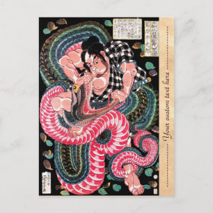 Cool oriental japanese legendarische krijger samur briefkaart