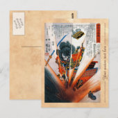 Cool oriental japanese legendarische krijger samur briefkaart (Voorkant / Achterkant)